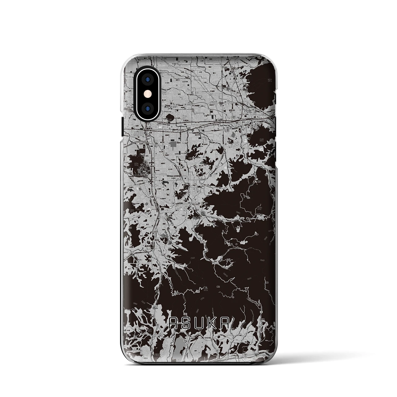 【明日香(奈良県)】地図柄iPhoneケース(クリアタイプ)