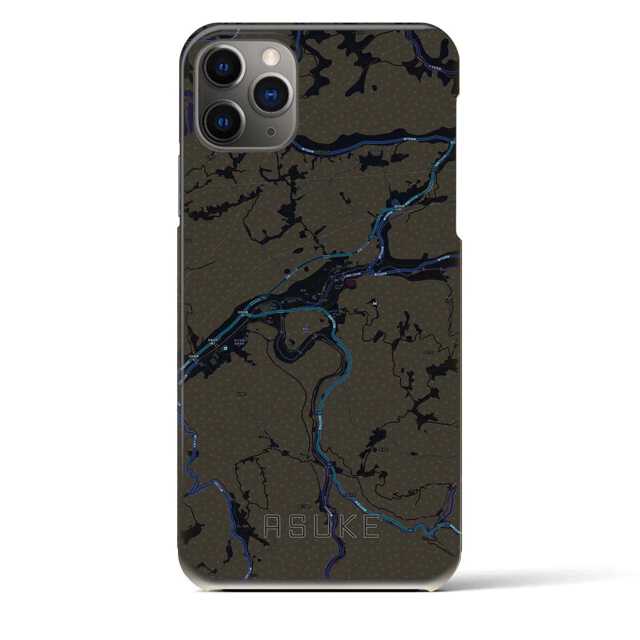 【足助(愛知県)】地図柄iPhoneケース(バックカバータイプ)