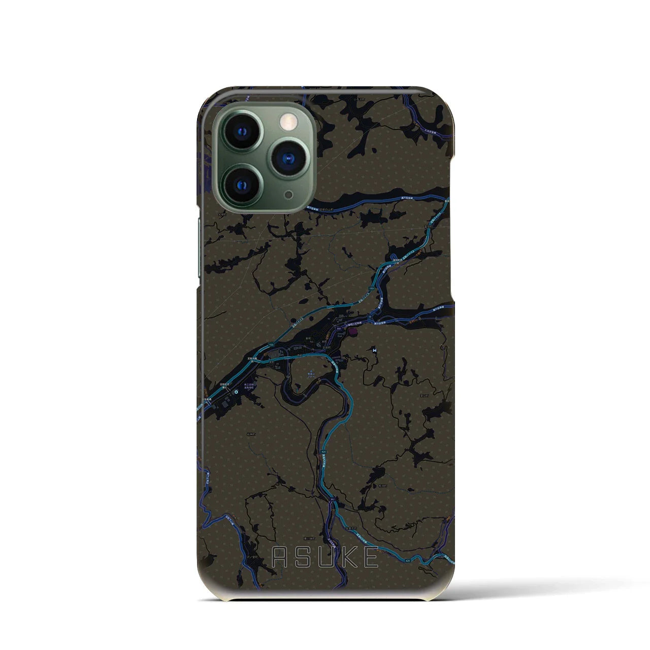 【足助(愛知県)】地図柄iPhoneケース(バックカバータイプ)
