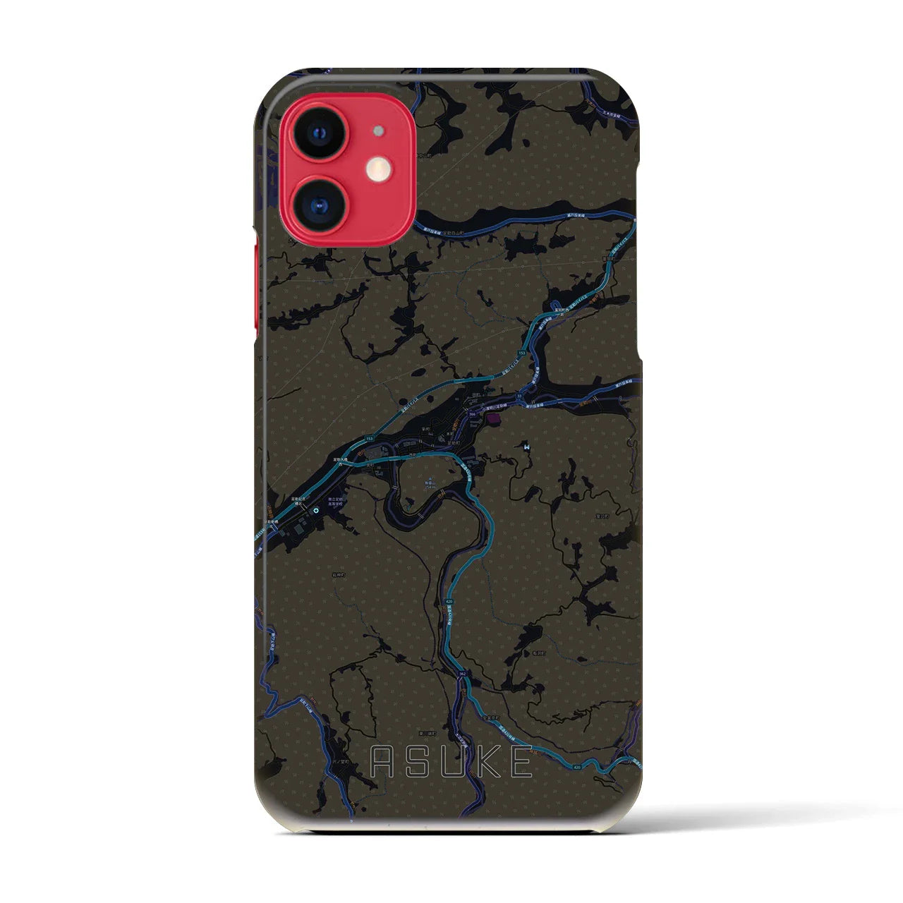 【足助(愛知県)】地図柄iPhoneケース(バックカバータイプ)