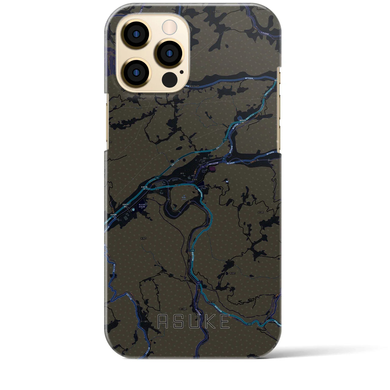 【足助(愛知県)】地図柄iPhoneケース(バックカバータイプ)