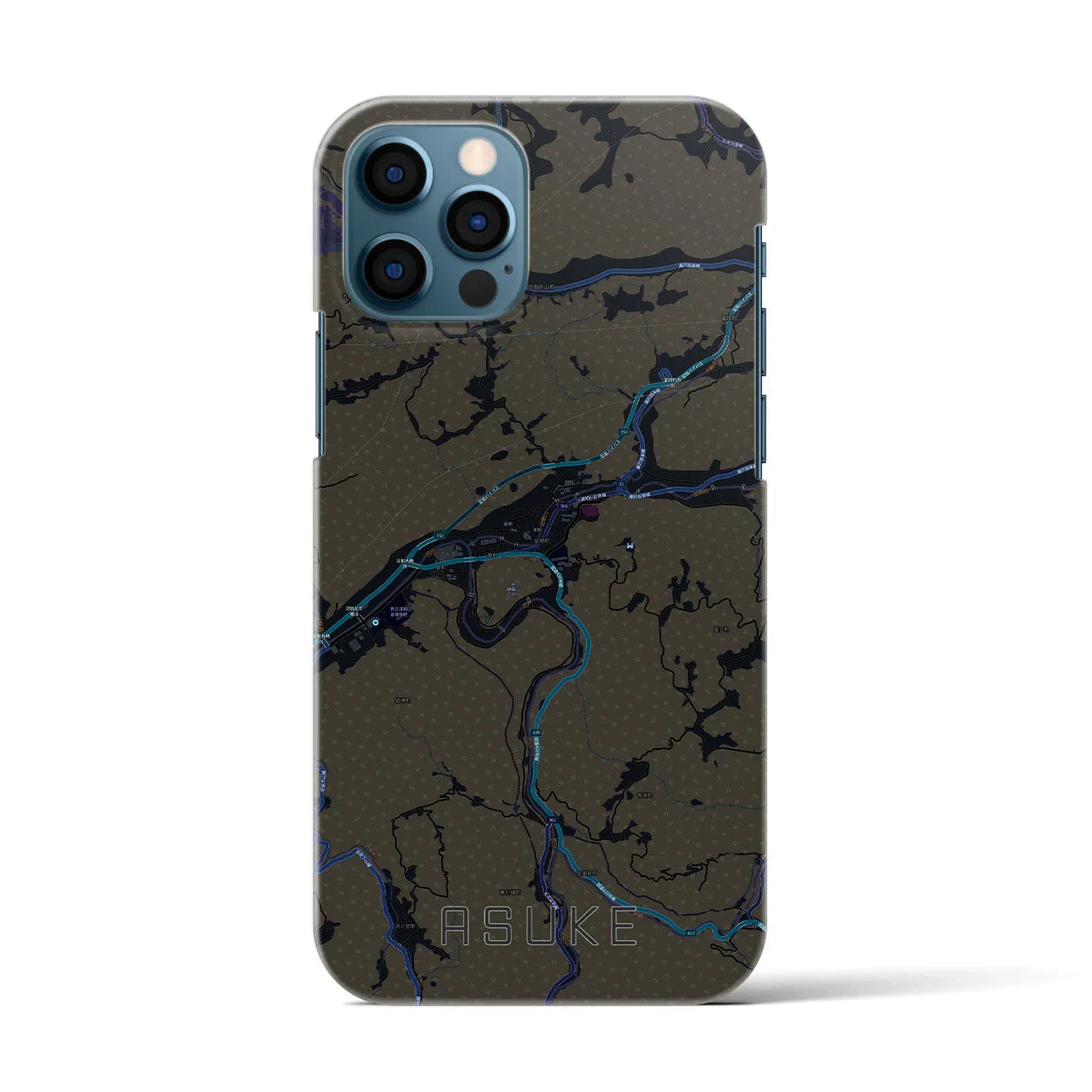 【足助(愛知県)】地図柄iPhoneケース(バックカバータイプ)