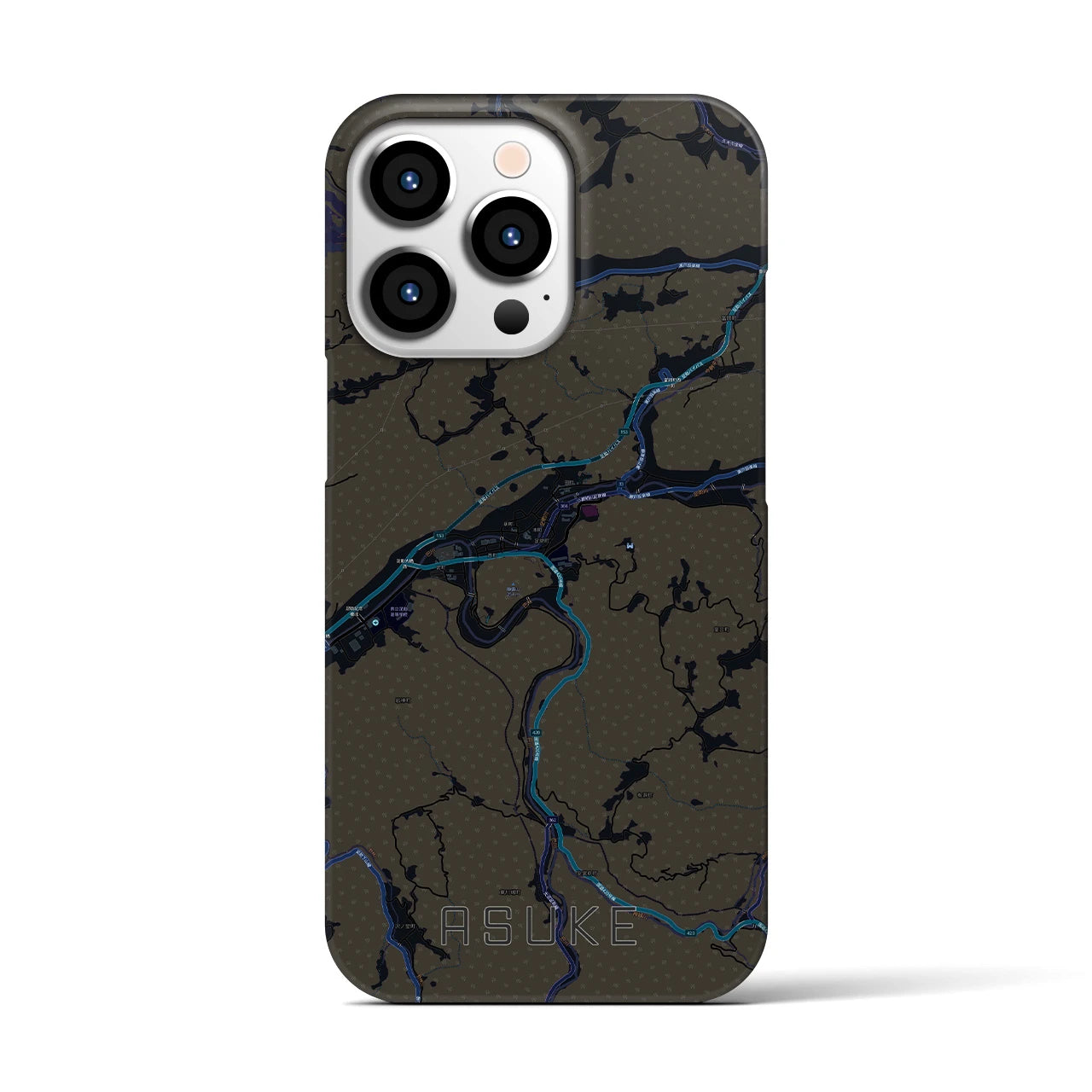 【足助(愛知県)】地図柄iPhoneケース(バックカバータイプ)
