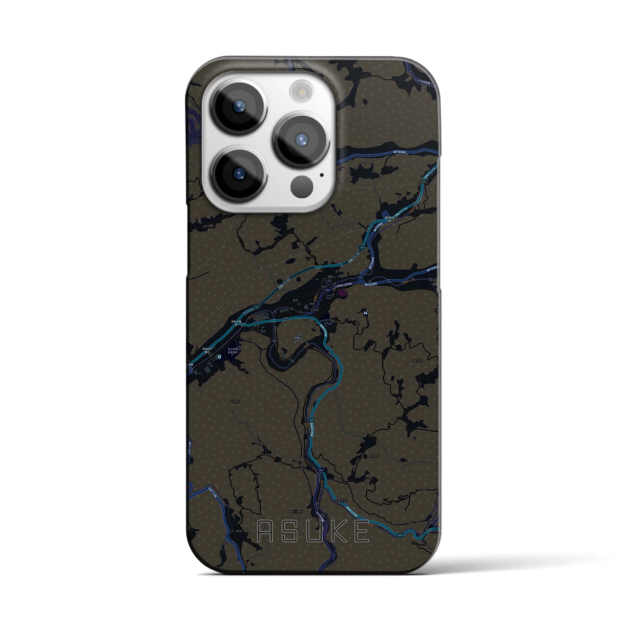 【足助(愛知県)】地図柄iPhoneケース(バックカバータイプ)