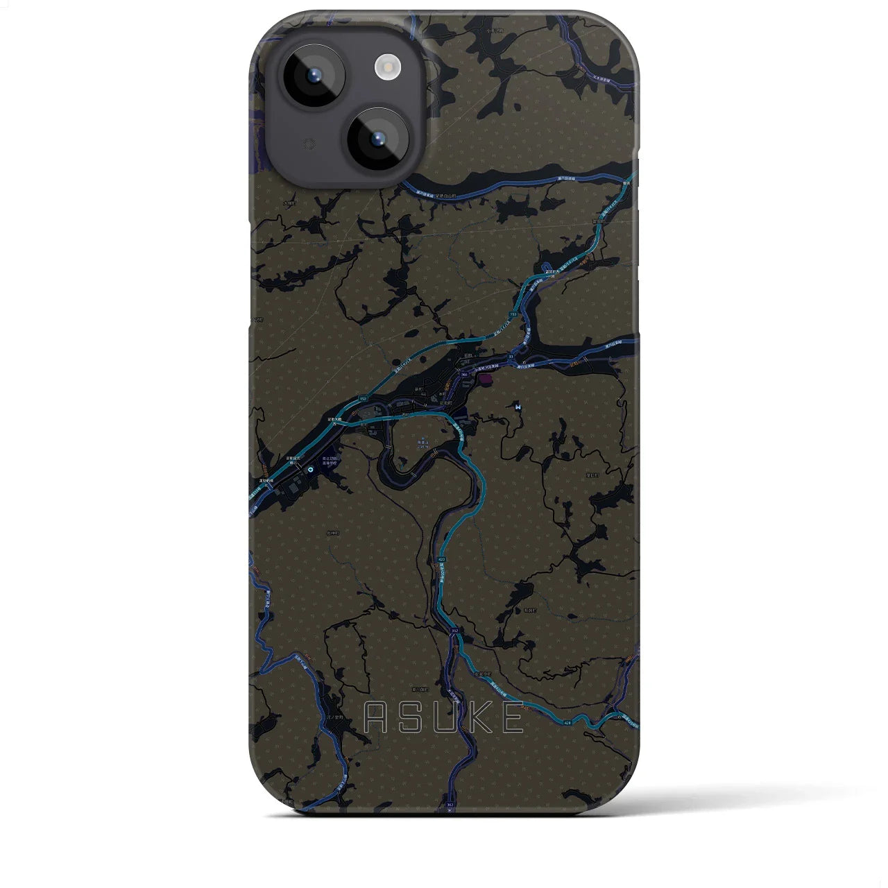 【足助(愛知県)】地図柄iPhoneケース(バックカバータイプ)