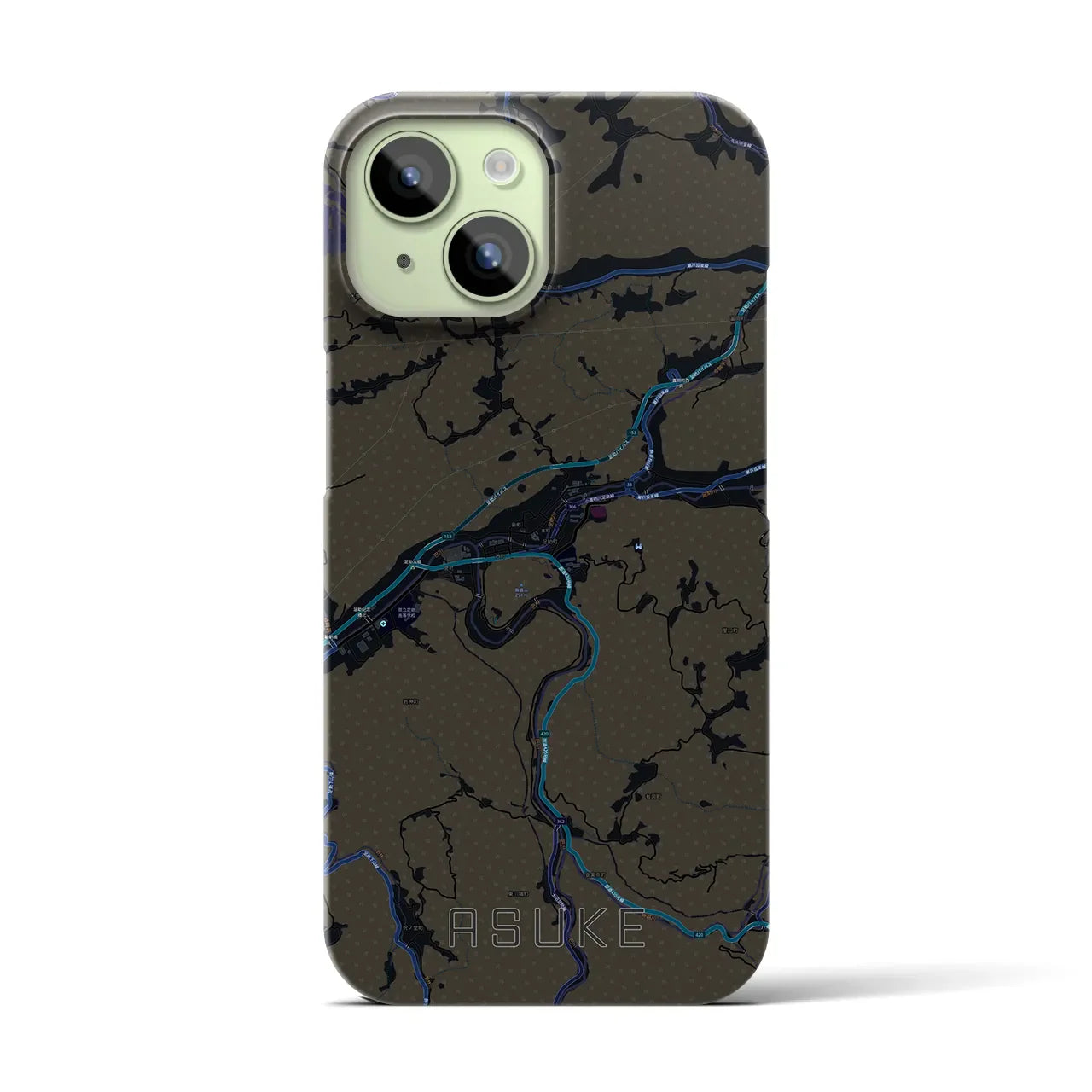 【足助(愛知県)】地図柄iPhoneケース(バックカバータイプ)