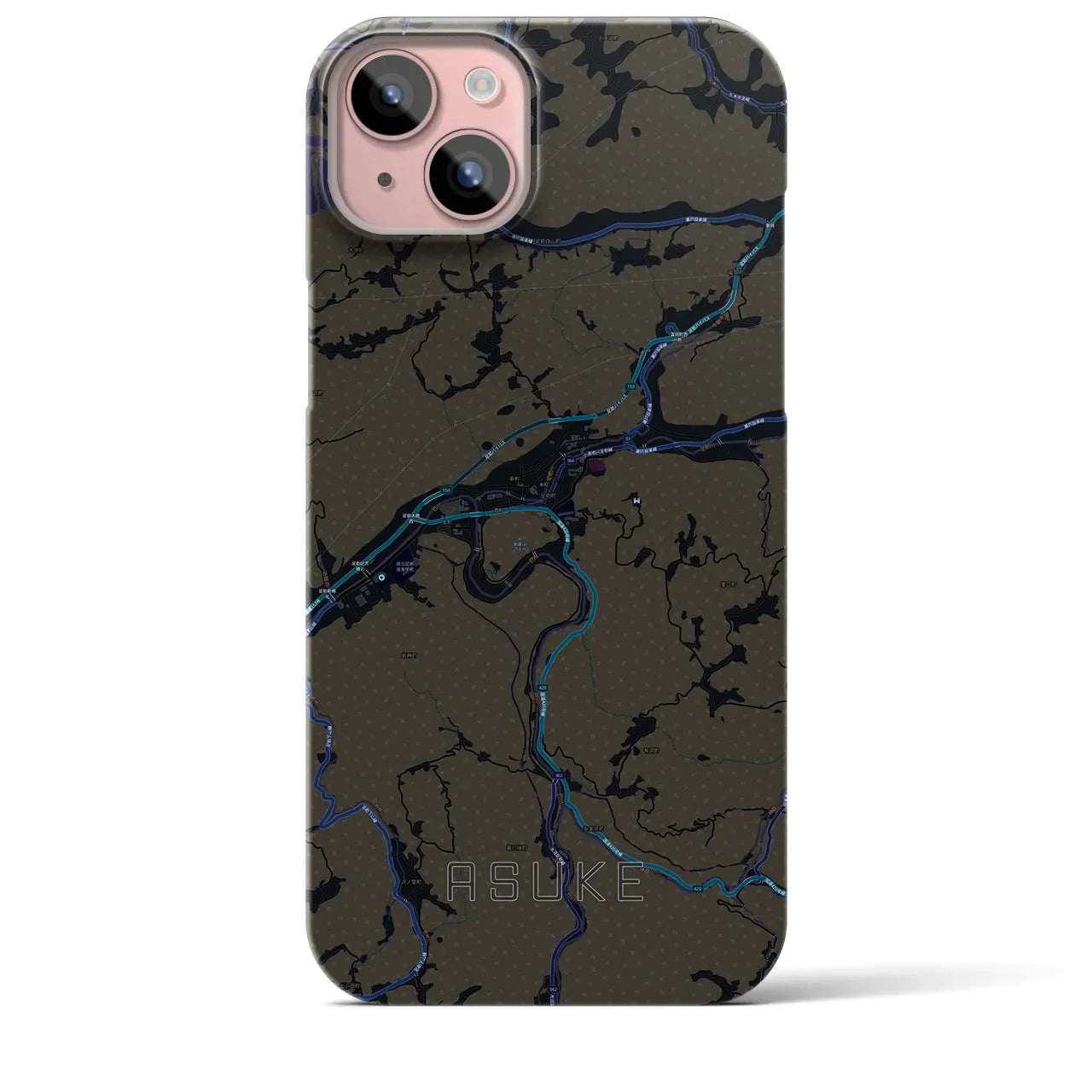 【足助(愛知県)】地図柄iPhoneケース(バックカバータイプ)