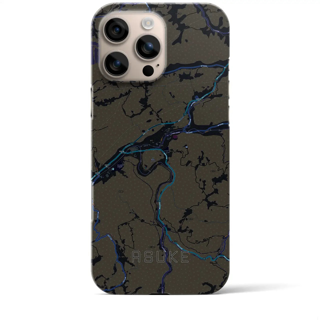 【足助(愛知県)】地図柄iPhoneケース(バックカバータイプ)