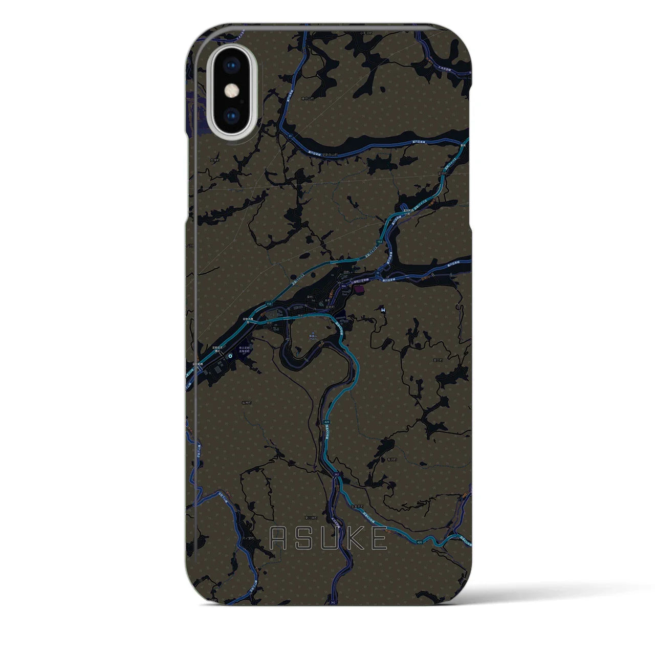 【足助(愛知県)】地図柄iPhoneケース(バックカバータイプ)