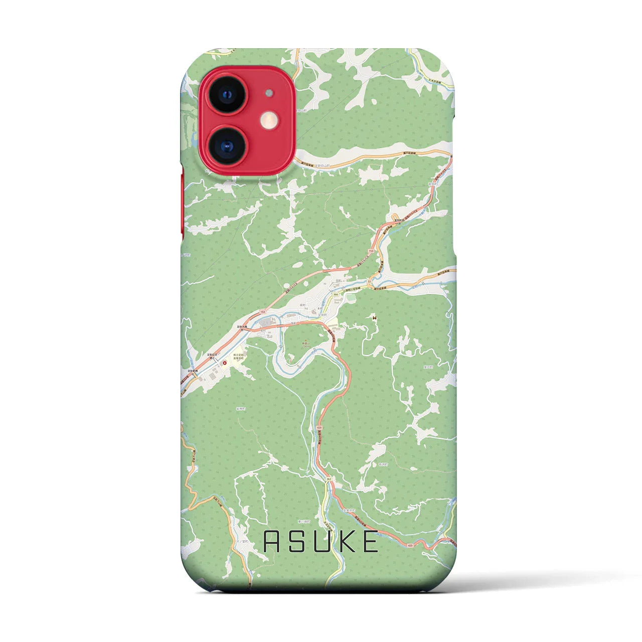 【足助(愛知県)】地図柄iPhoneケース(バックカバータイプ)
