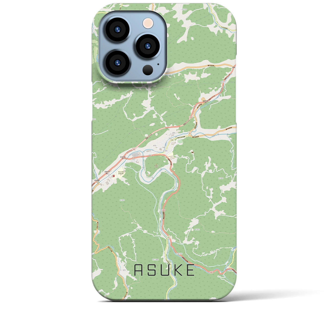 【足助(愛知県)】地図柄iPhoneケース(バックカバータイプ)