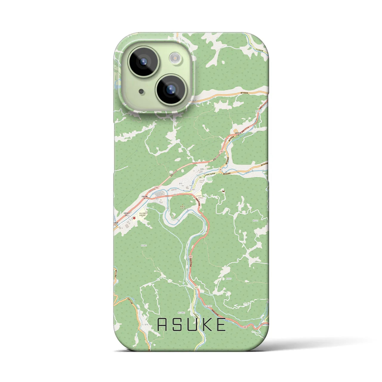 【足助(愛知県)】地図柄iPhoneケース(バックカバータイプ)