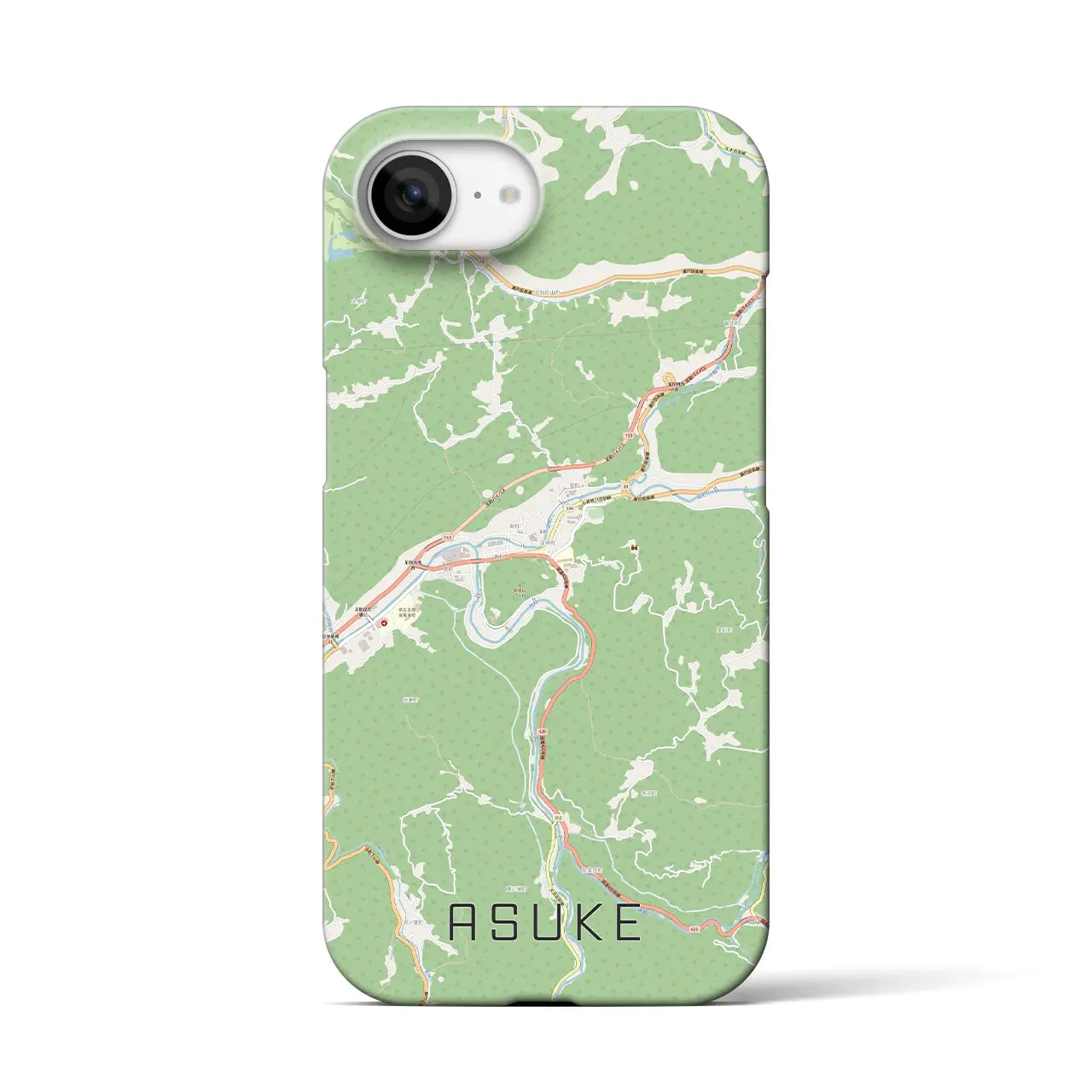 【足助(愛知県)】地図柄iPhoneケース(バックカバータイプ)