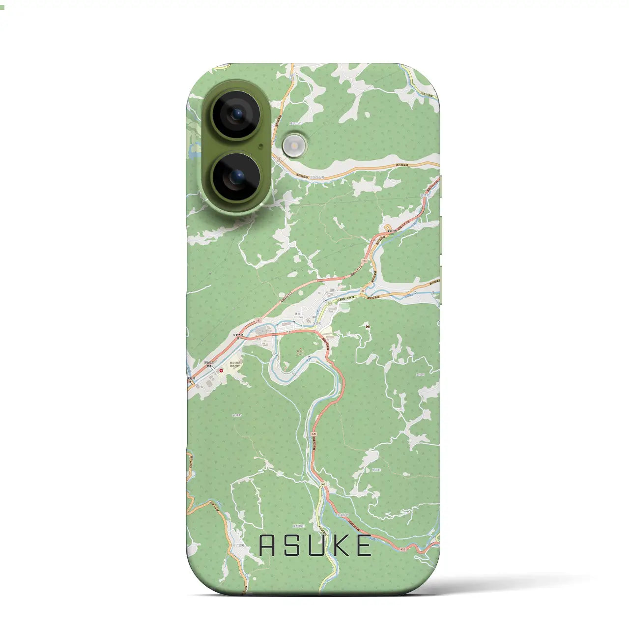 【足助(愛知県)】地図柄iPhoneケース(バックカバータイプ)ナチュラル・iPhone 17 Pro Max 用