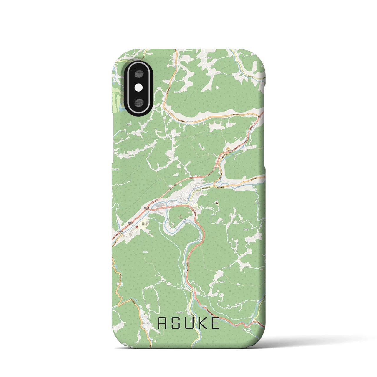 【足助(愛知県)】地図柄iPhoneケース(バックカバータイプ)