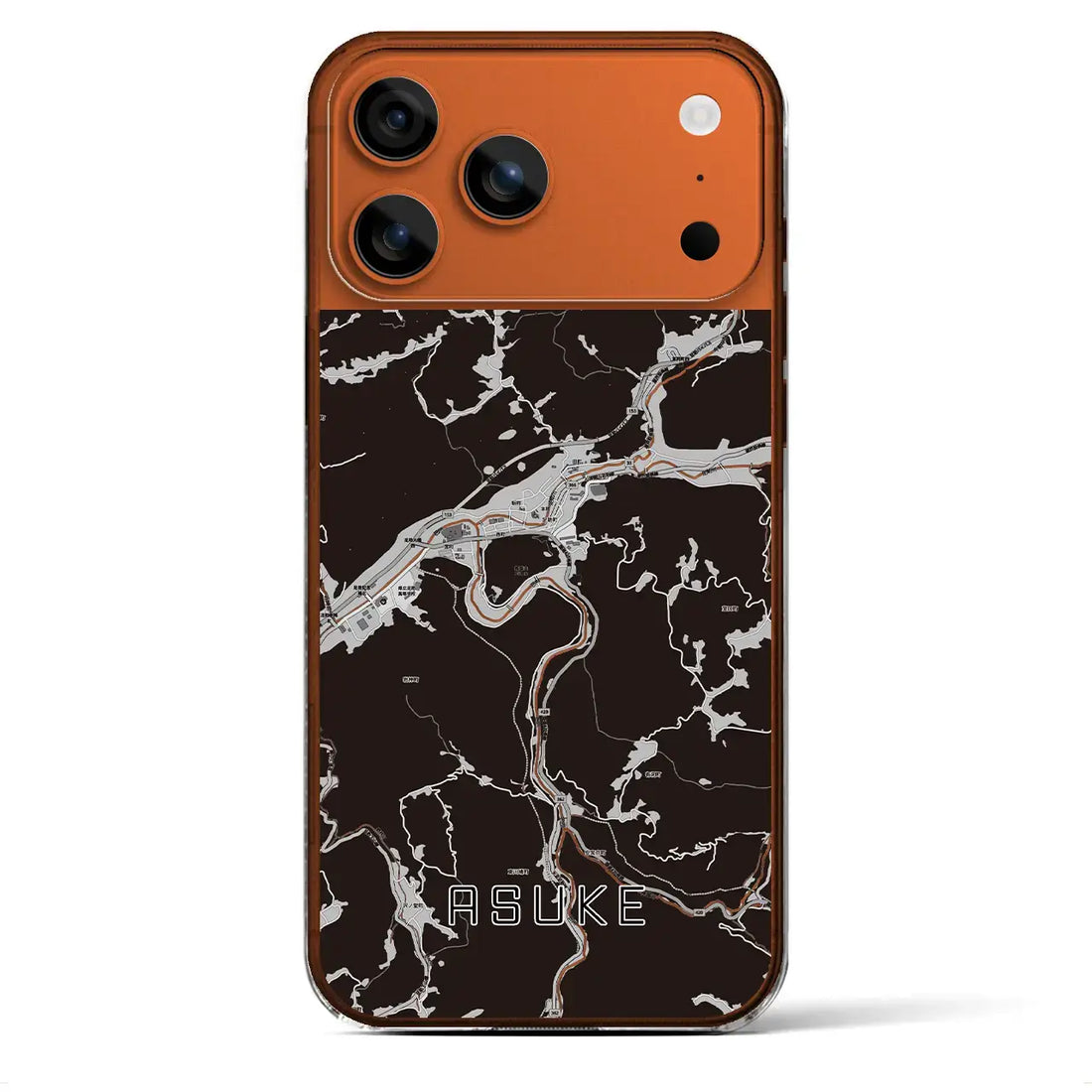 【足助(愛知県)】地図柄iPhoneケース(クリアタイプ)