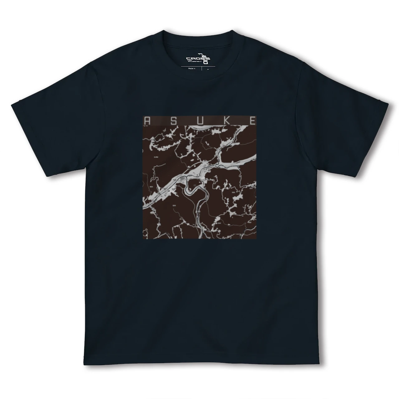 【足助(愛知県)】地図柄ヘビーウェイトTシャツ