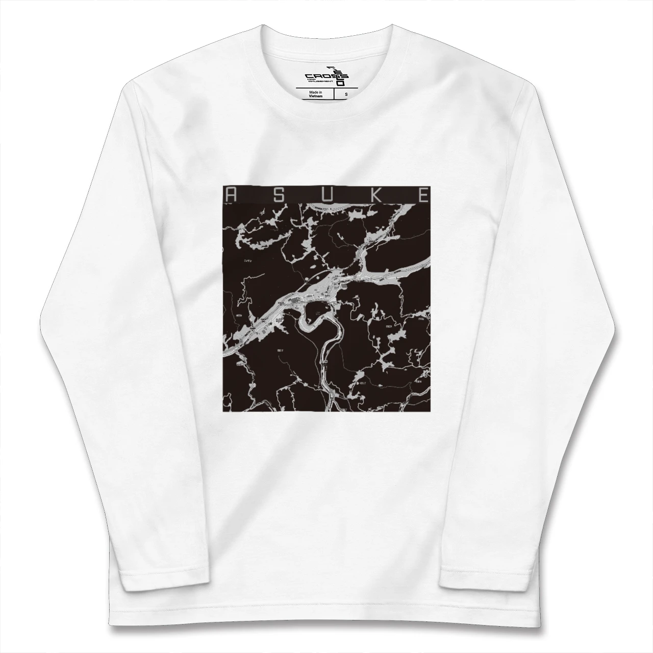 【足助(愛知県)】地図柄ロングスリーブTシャツ