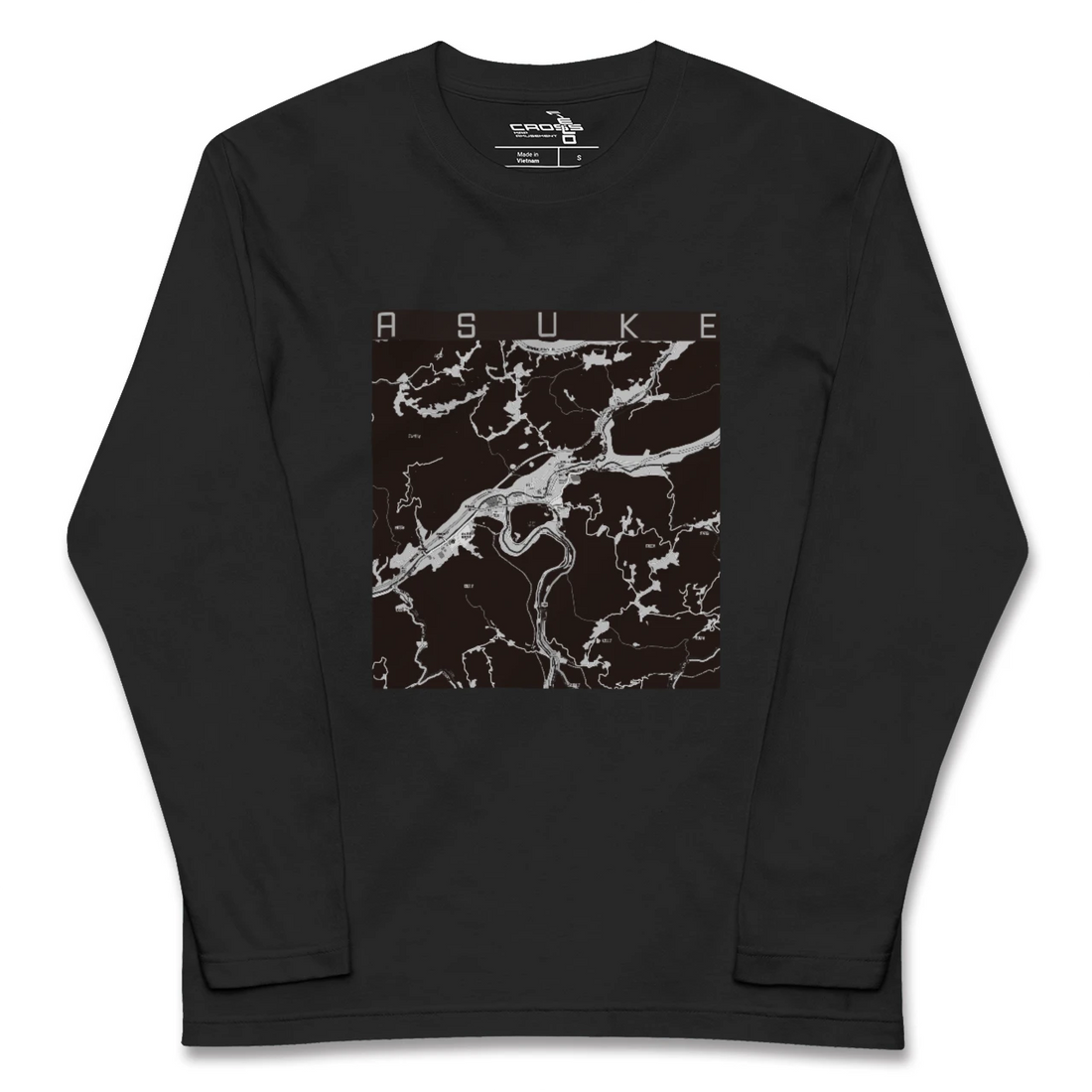 【足助(愛知県)】地図柄ロングスリーブTシャツ