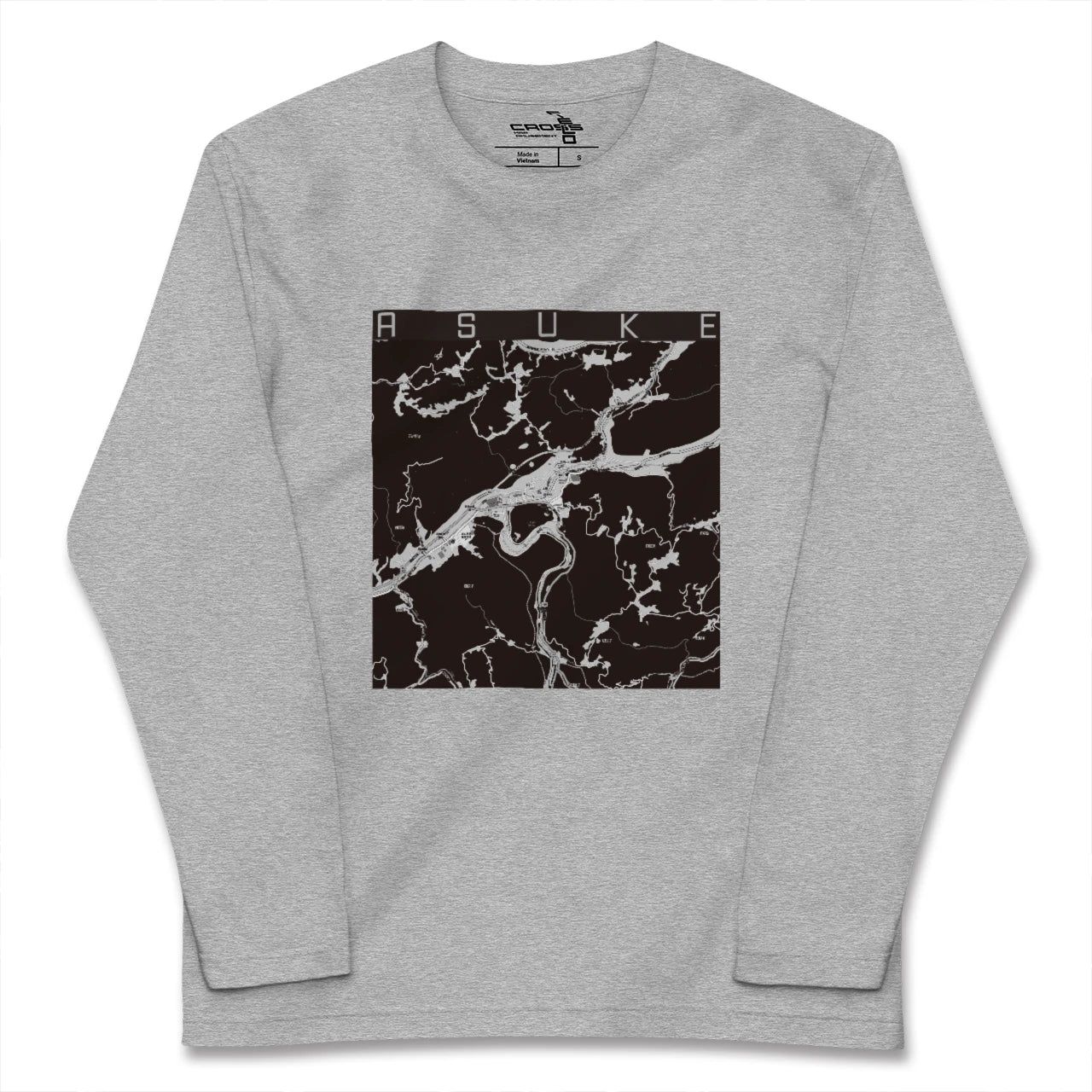 【足助(愛知県)】地図柄ロングスリーブTシャツ