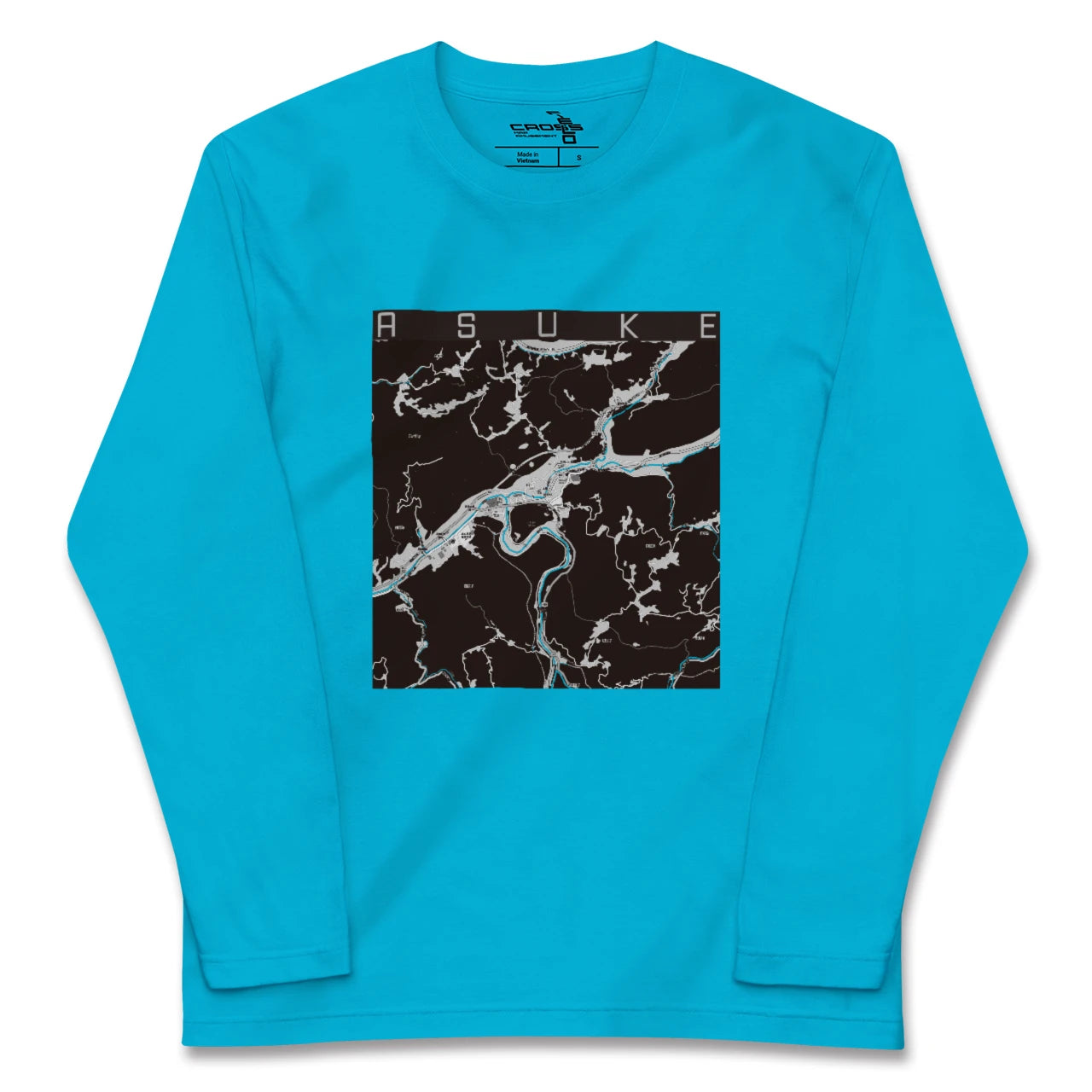 【足助(愛知県)】地図柄ロングスリーブTシャツ