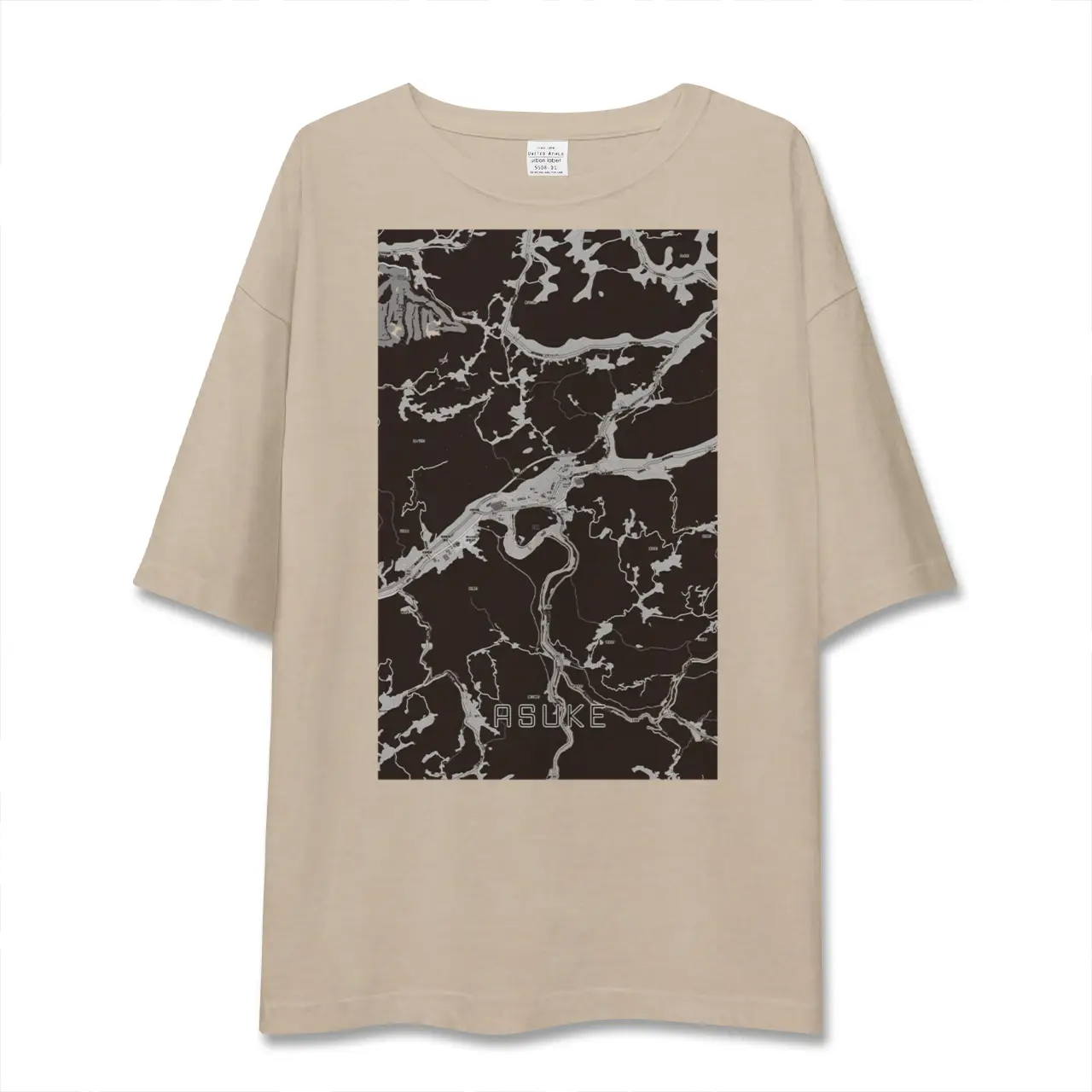 【足助(愛知県)】地図柄ビッグシルエットTシャツ