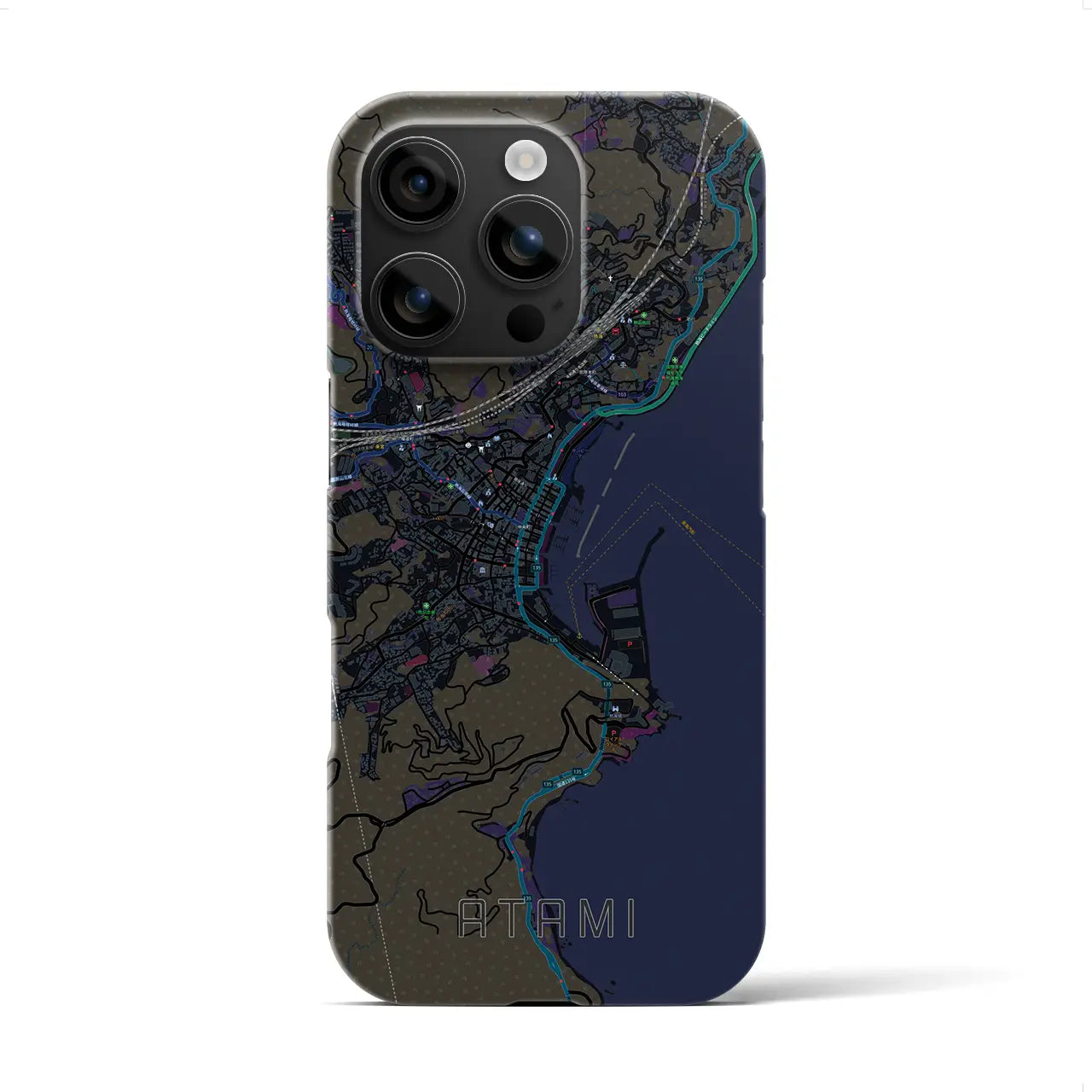 【熱海(静岡県)】地図柄iPhoneケース(バックカバータイプ)