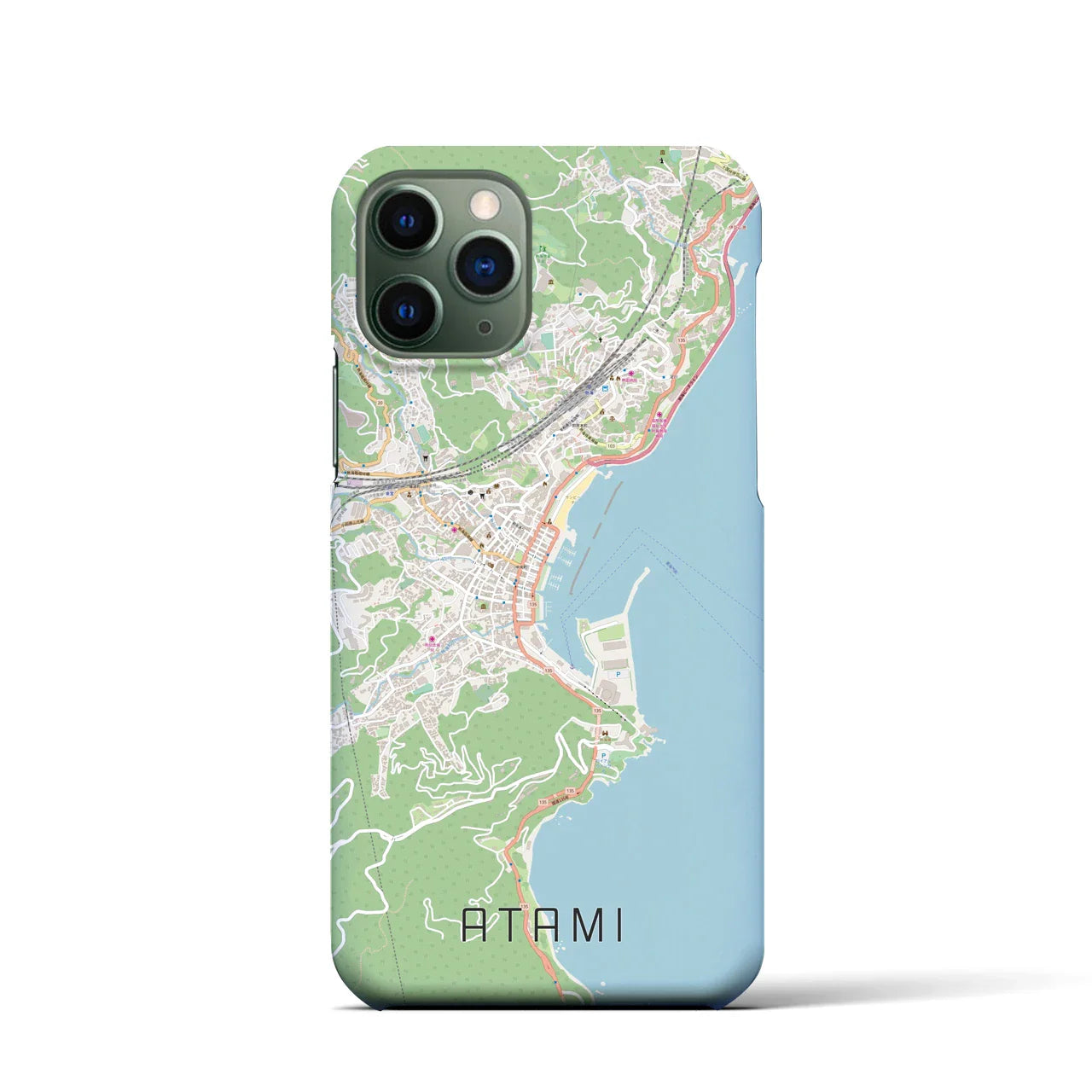 【熱海(静岡県)】地図柄iPhoneケース(バックカバータイプ)