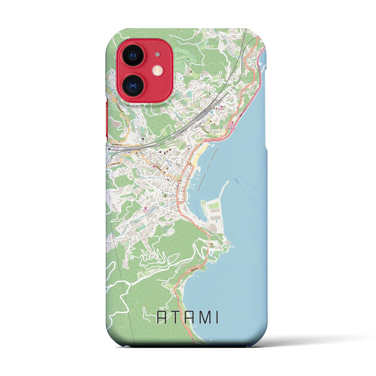 【熱海(静岡県)】地図柄iPhoneケース(バックカバータイプ)