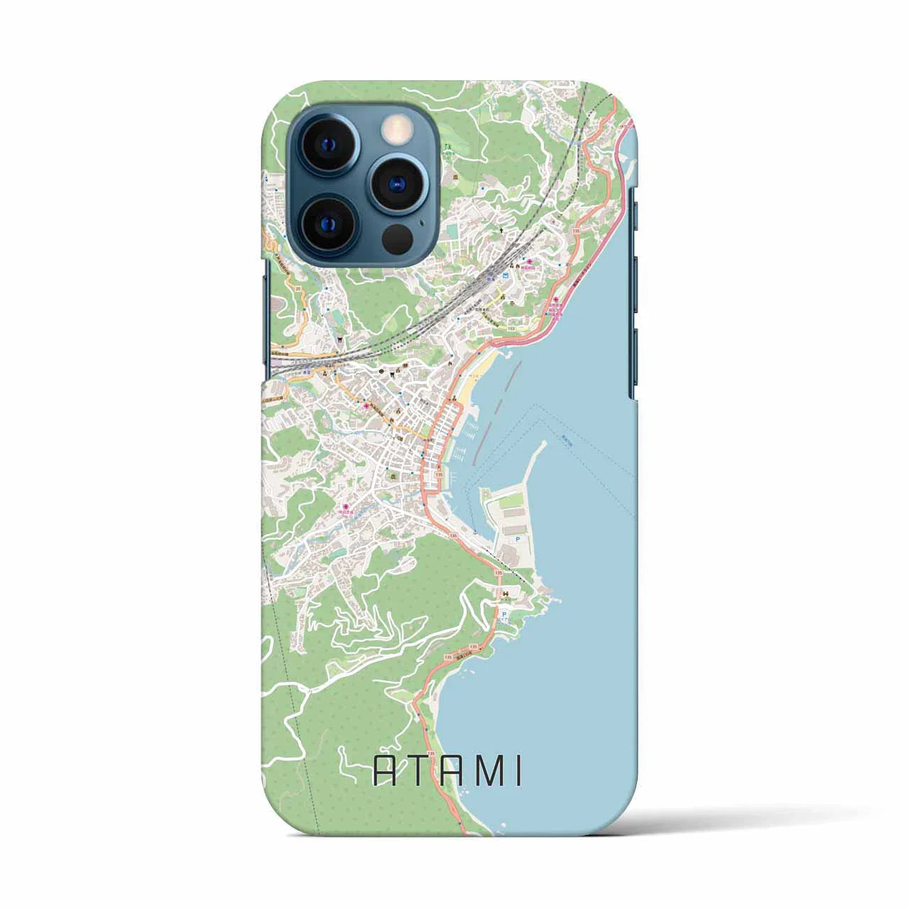 【熱海(静岡県)】地図柄iPhoneケース(バックカバータイプ)