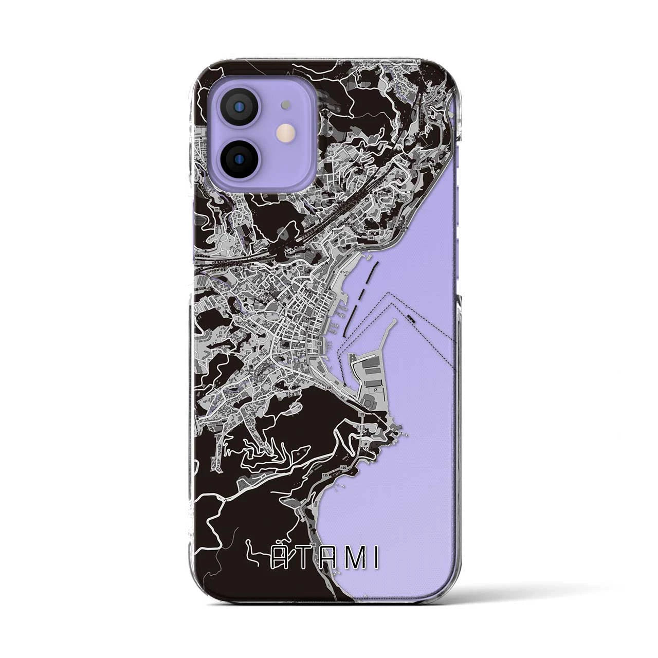 【熱海(静岡県)】地図柄iPhoneケース(クリアタイプ)