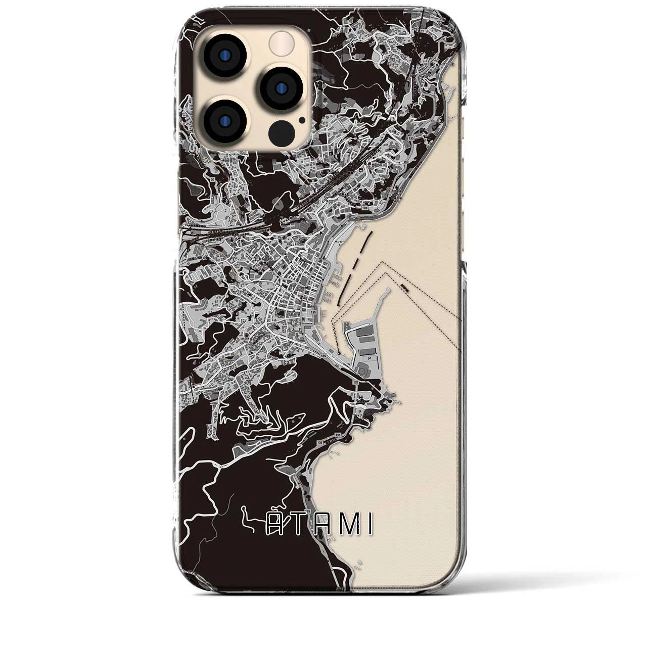 【熱海(静岡県)】地図柄iPhoneケース(クリアタイプ)