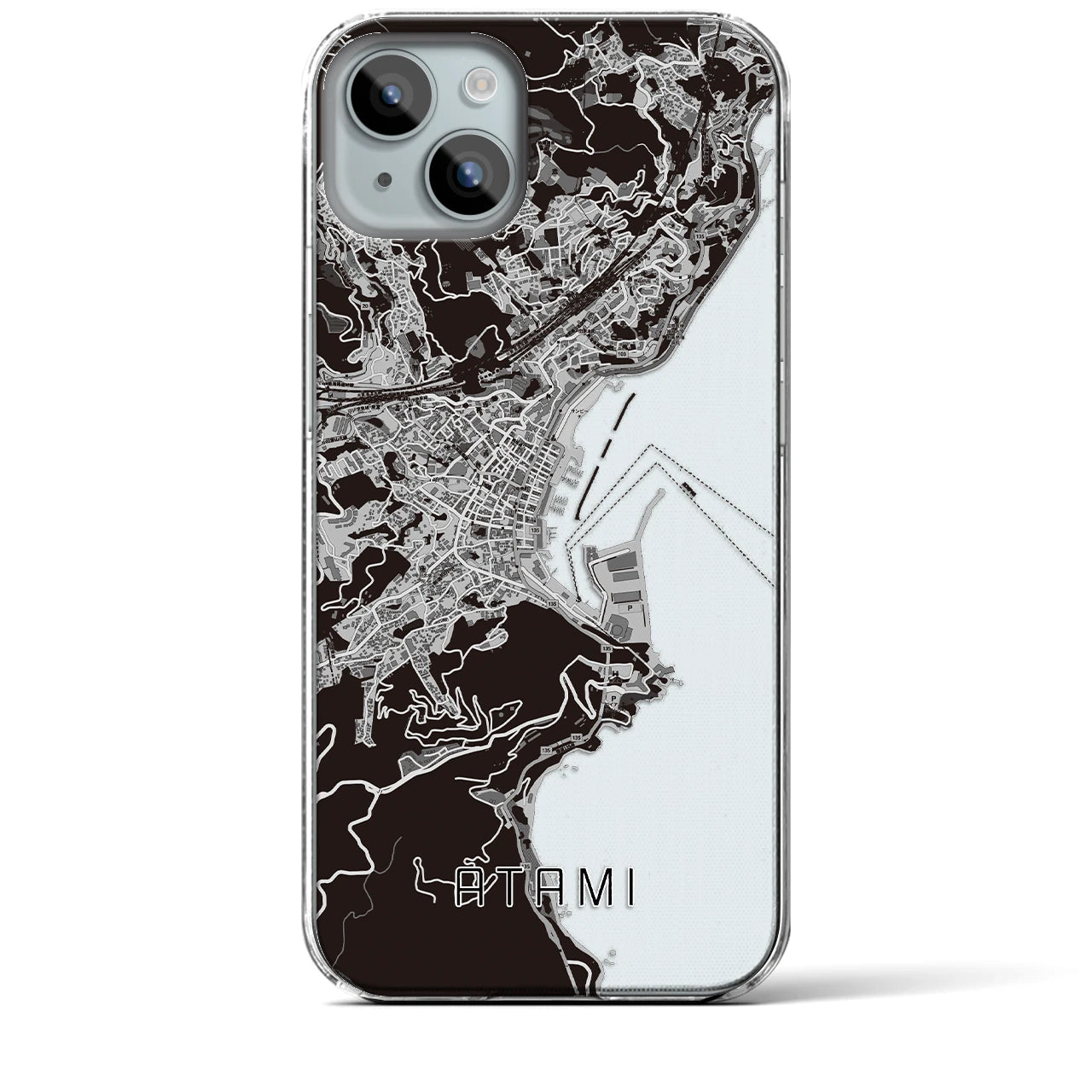 【熱海(静岡県)】地図柄iPhoneケース(クリアタイプ)