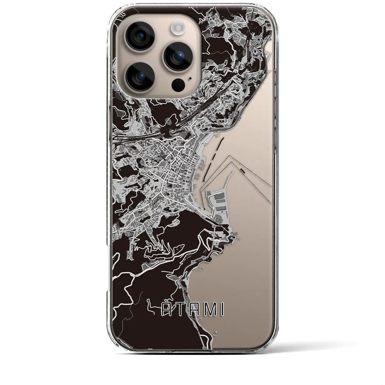 【熱海(静岡県)】地図柄iPhoneケース(クリアタイプ)