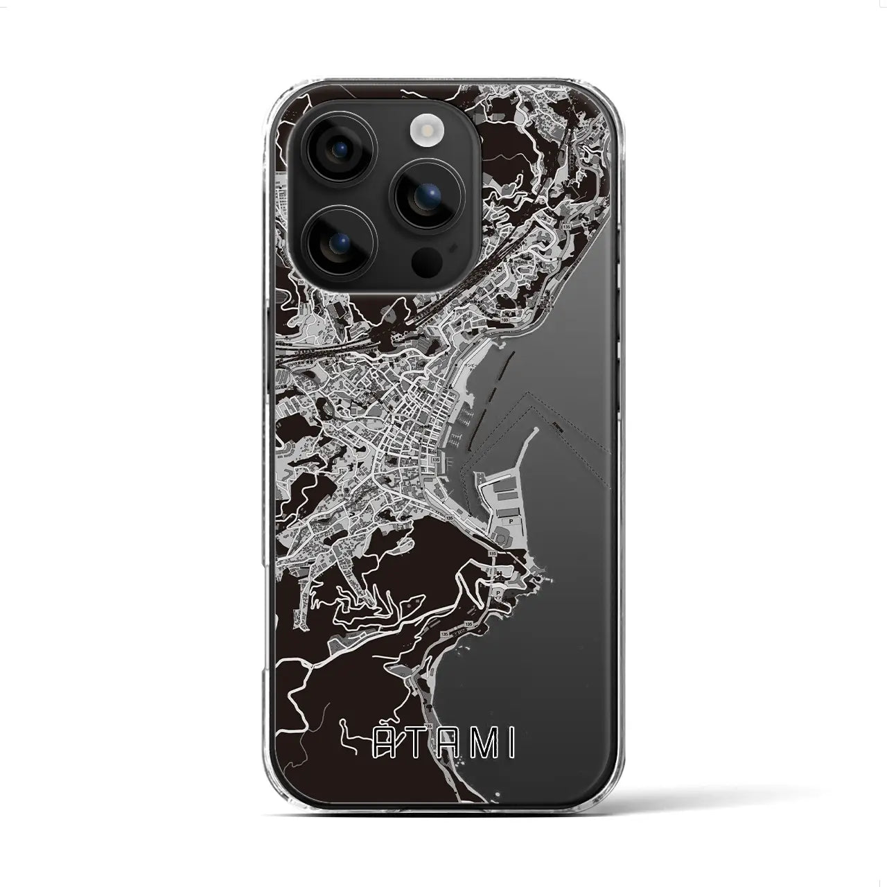 【熱海(静岡県)】地図柄iPhoneケース(クリアタイプ)