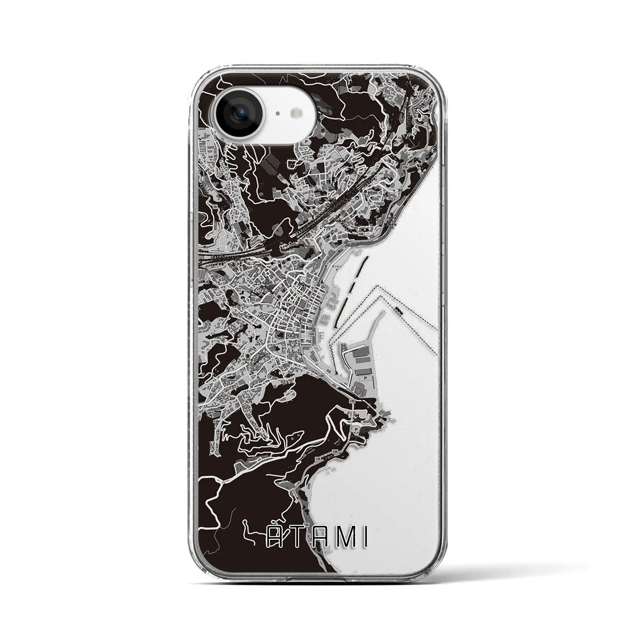 【熱海(静岡県)】地図柄iPhoneケース(クリアタイプ)