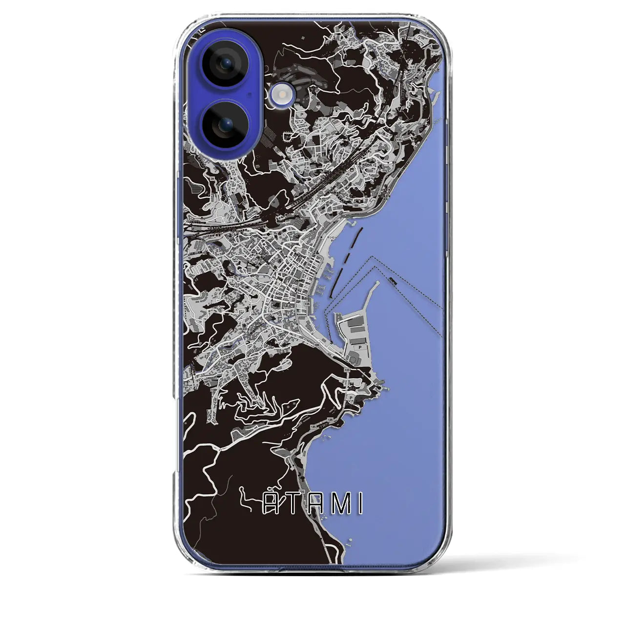【熱海(静岡県)】地図柄iPhoneケース(クリアタイプ)