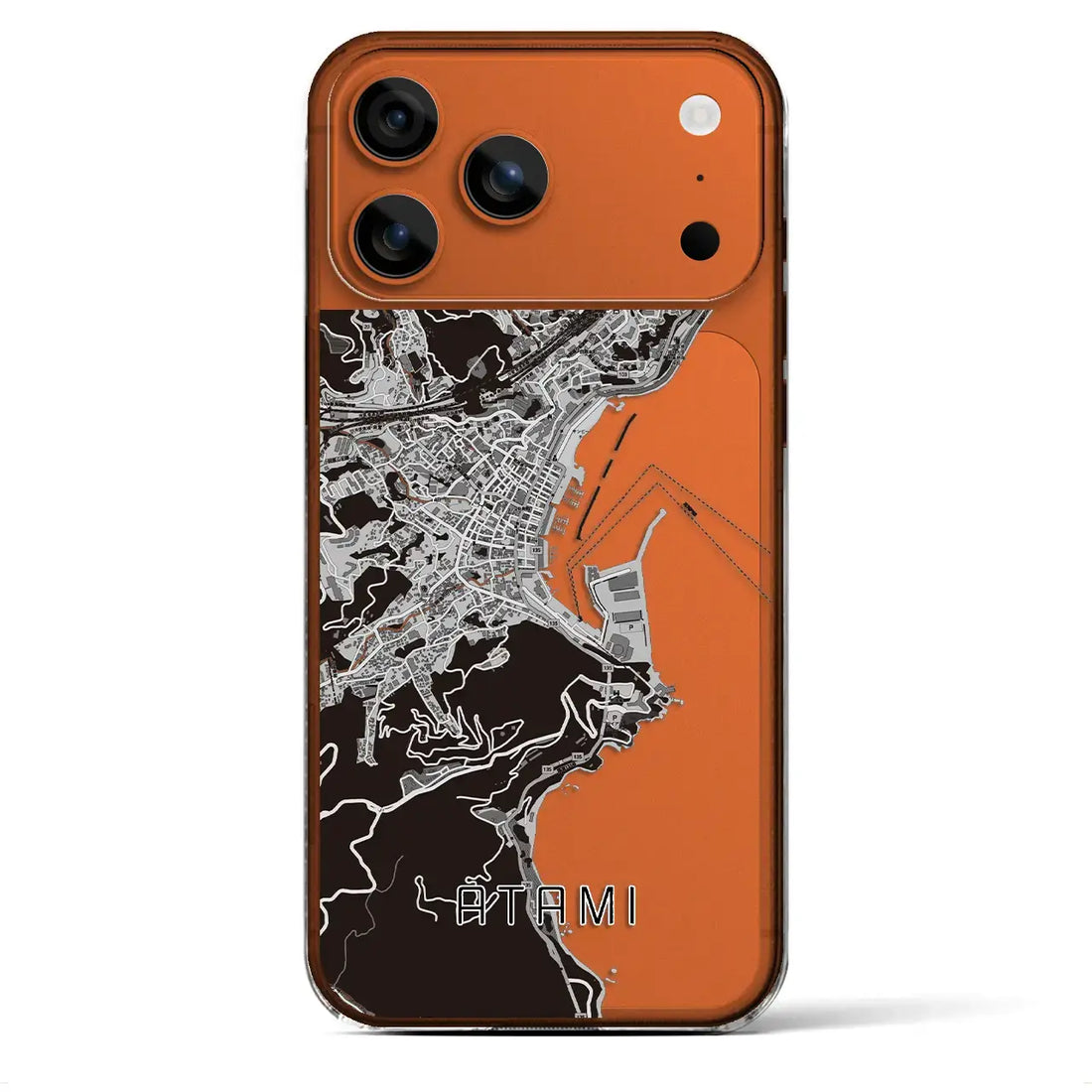 【熱海(静岡県)】地図柄iPhoneケース(クリアタイプ)