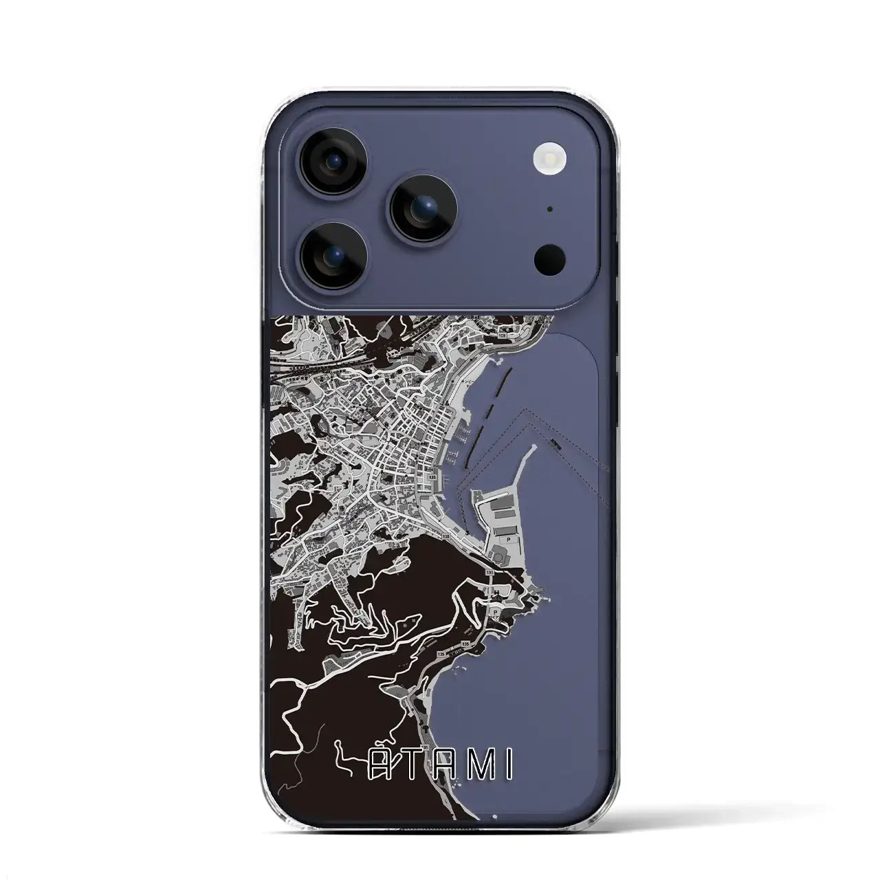 【熱海(静岡県)】地図柄iPhoneケース(クリアタイプ)