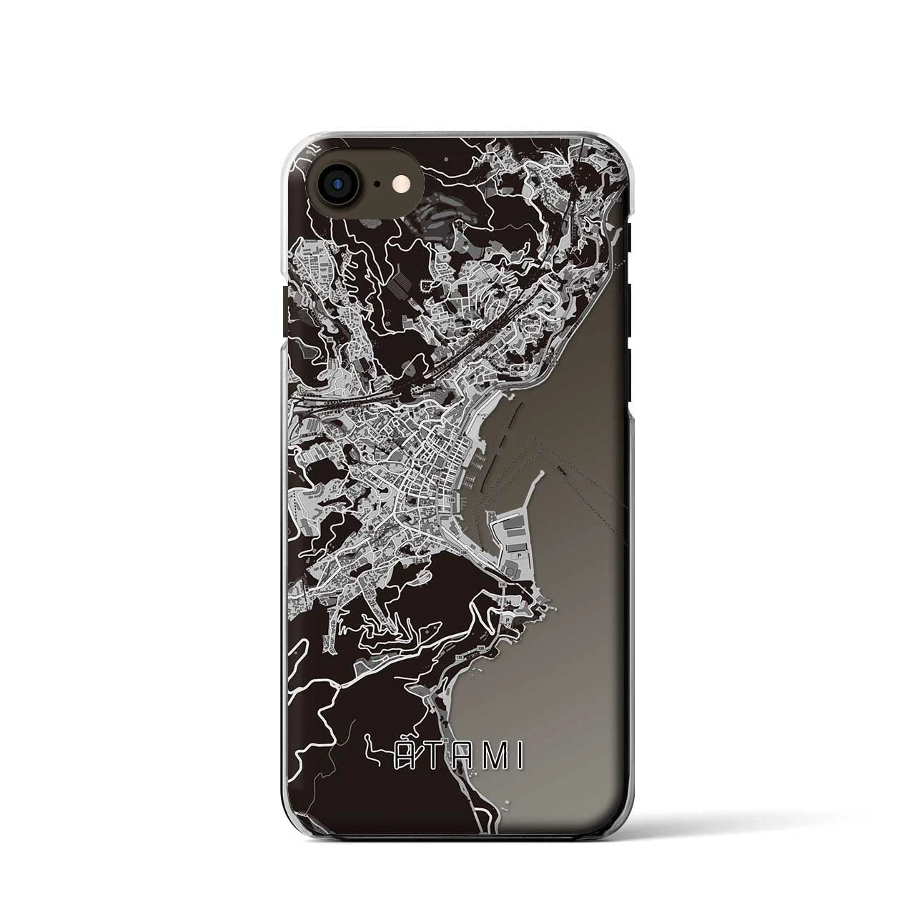 【熱海(静岡県)】地図柄iPhoneケース(クリアタイプ)