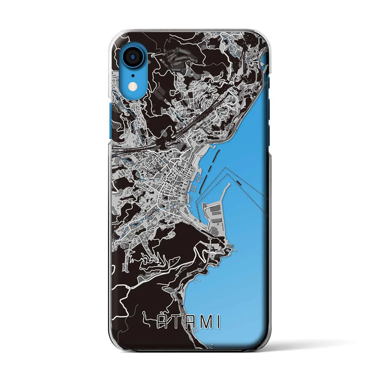 【熱海(静岡県)】地図柄iPhoneケース(クリアタイプ)