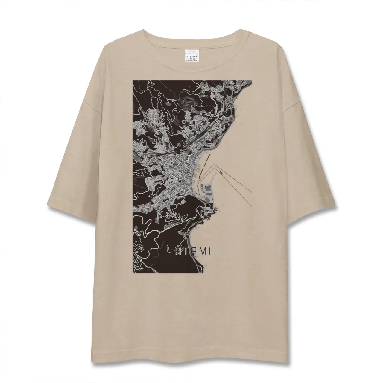 【熱海(静岡県)】地図柄ビッグシルエットTシャツ