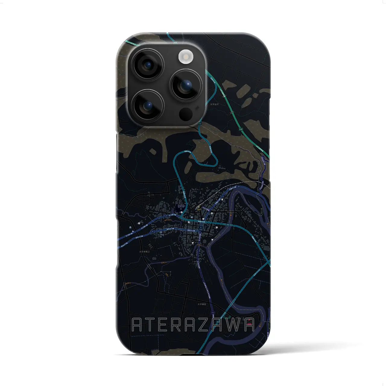 【左沢(山形県)】地図柄iPhoneケース(バックカバータイプ)