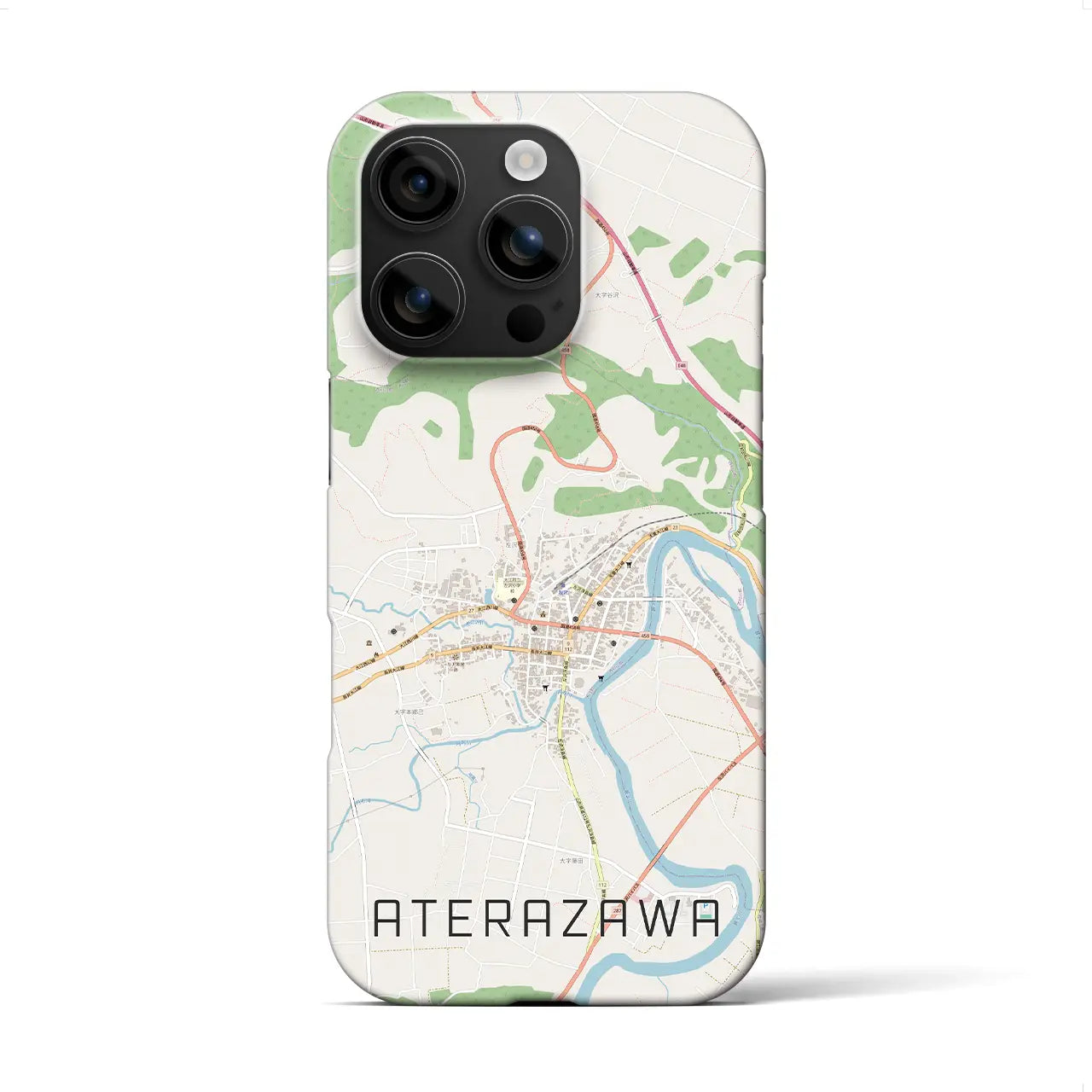 【左沢(山形県)】地図柄iPhoneケース(バックカバータイプ)