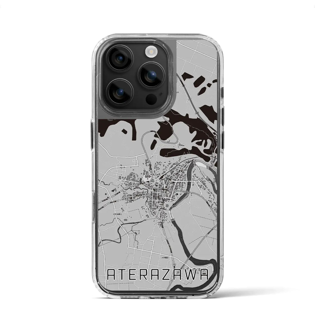 【左沢(山形県)】地図柄iPhoneケース(MagSafeタイプ)