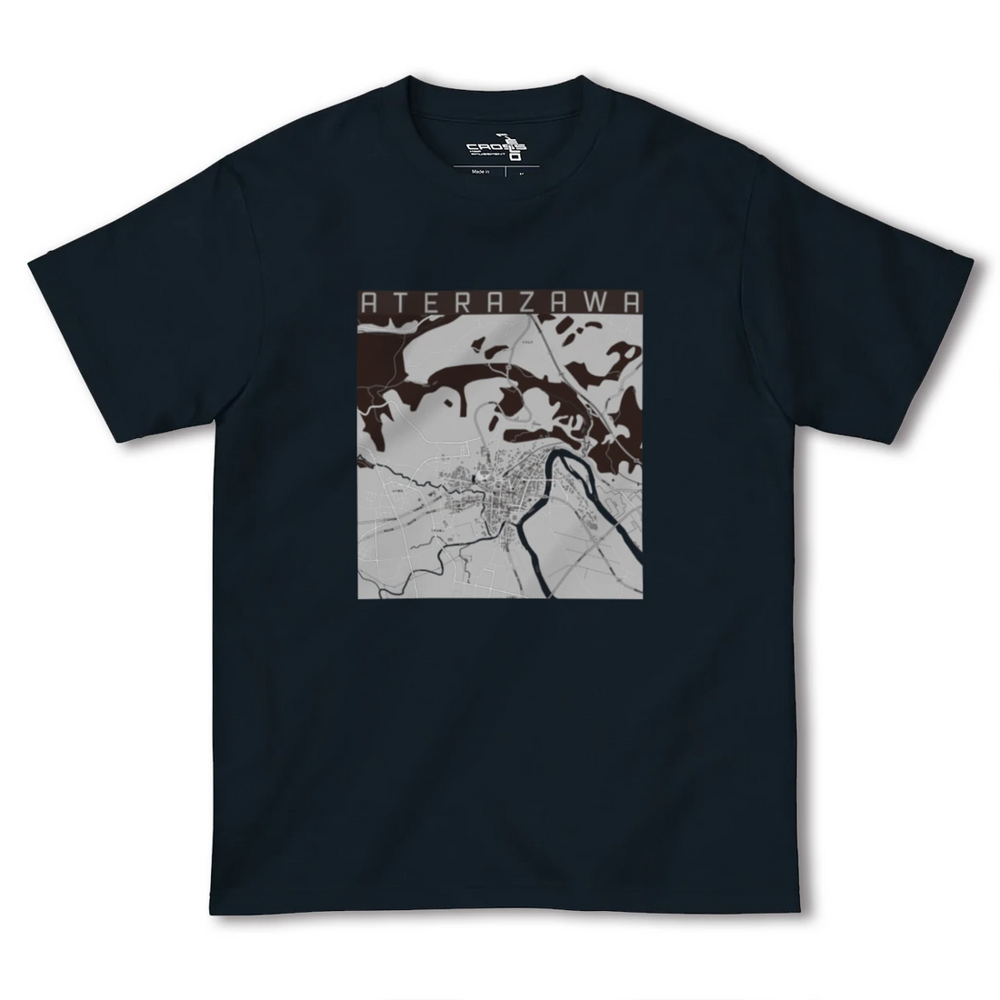 【左沢(山形県)】地図柄ヘビーウェイトTシャツ