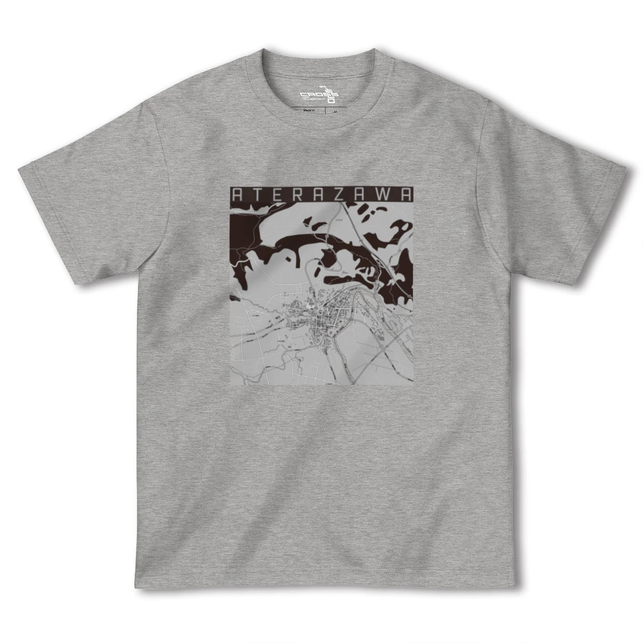 【左沢(山形県)】地図柄ヘビーウェイトTシャツ