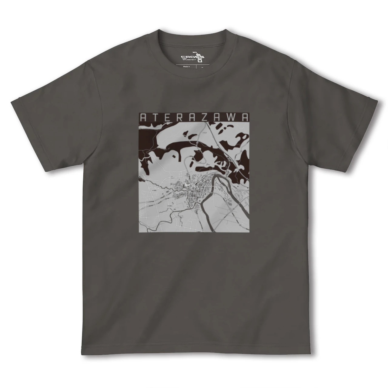 【左沢(山形県)】地図柄ヘビーウェイトTシャツ