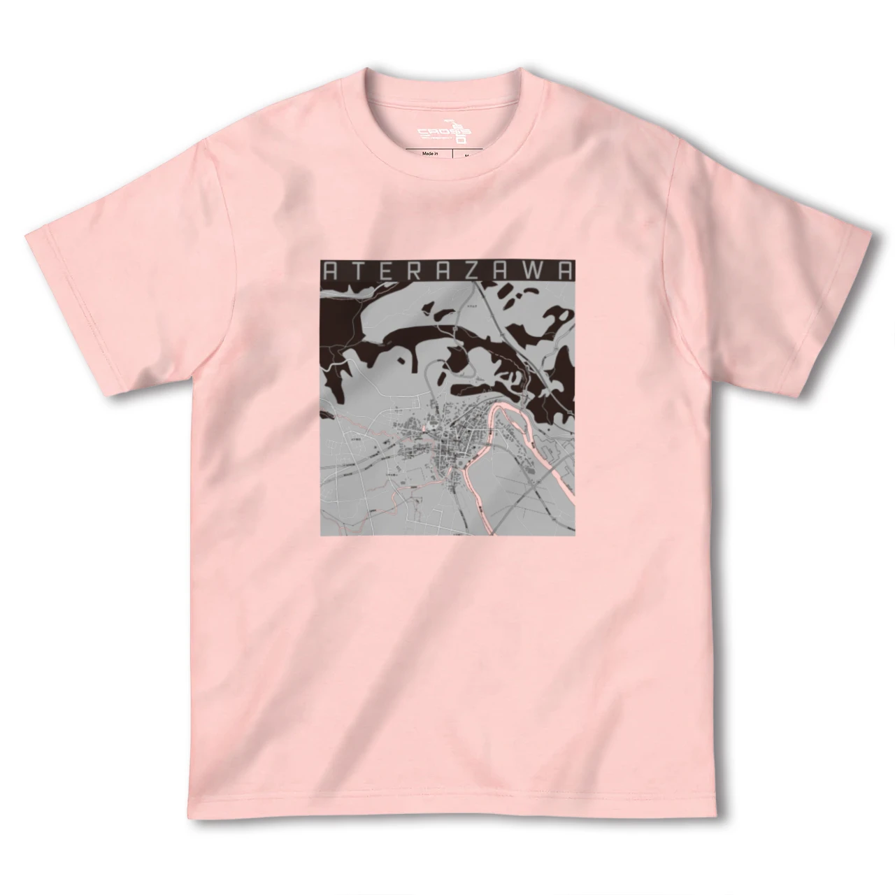 【左沢(山形県)】地図柄ヘビーウェイトTシャツ
