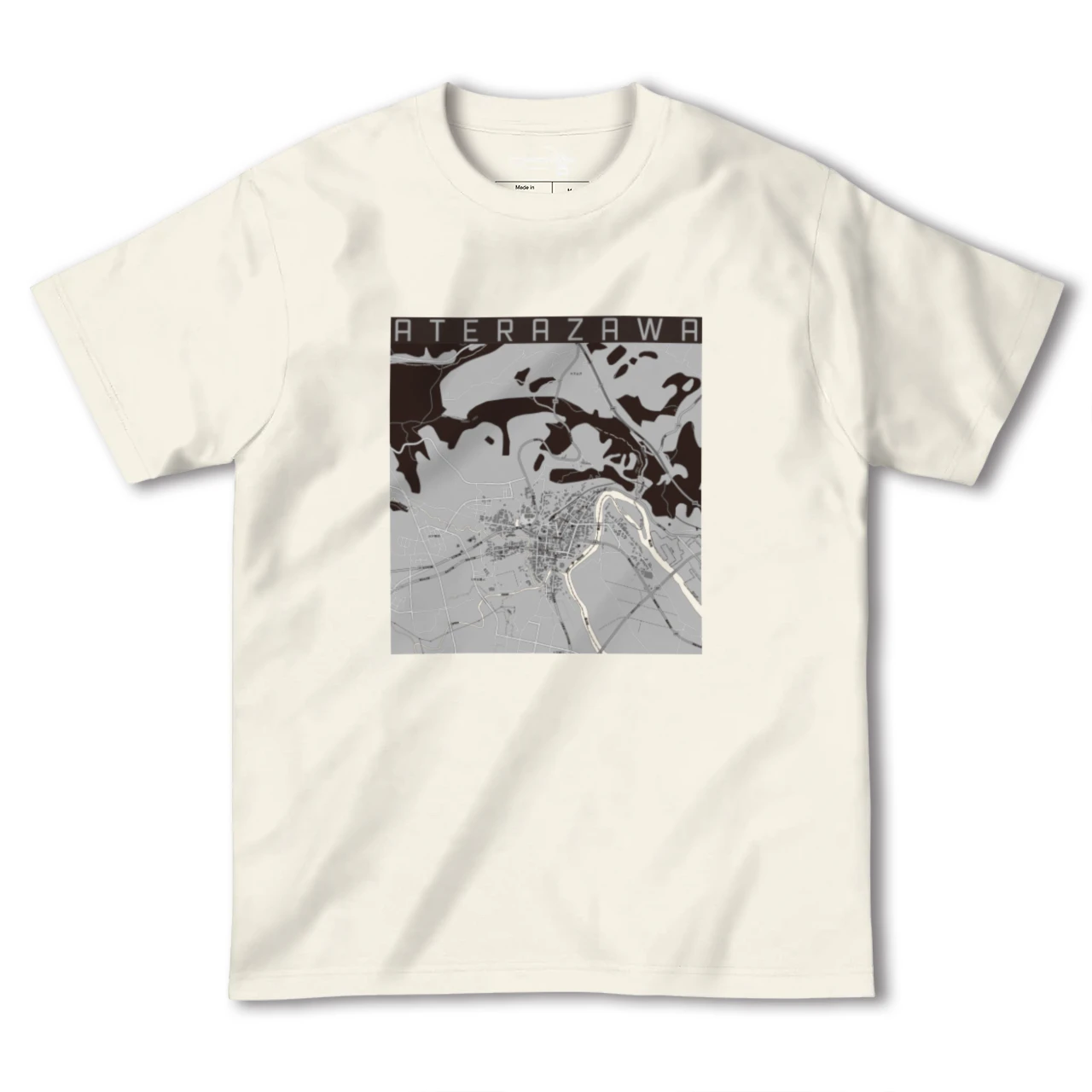 【左沢(山形県)】地図柄ヘビーウェイトTシャツ